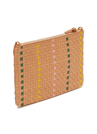 细节 - 点击放大 - CLARE V. - Woven Leather Flat Clutch Bag With Tabs