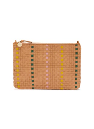 首图 - 点击放大 - CLARE V. - Woven Leather Flat Clutch Bag With Tabs