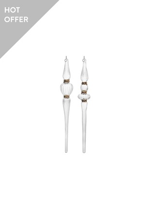 首图 –点击放大 - SHISHI - Glitter Glass Drop Ornament — Set Of 2