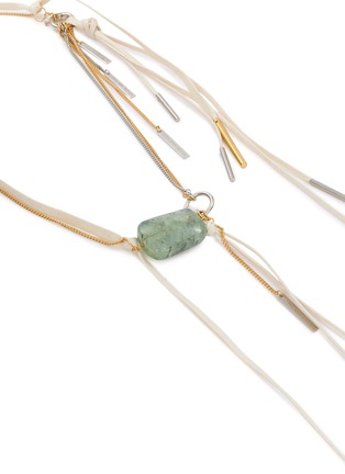 细节 - 点击放大 - DRIES VAN NOTEN - Brass Stone Cotton Necklace