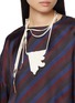 模特儿示范图 - 点击放大 - DRIES VAN NOTEN - Plated Brass Resin Cotton Necklace