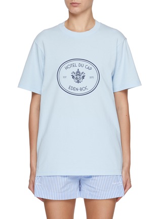 首图 - 点击放大 - SPORTY & RICH - X Hotel du Cap-Eden-Roc Crest Logo Cotton T-Shirt