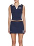 首图 - 点击放大 - SPORTY & RICH - X Hotel du Cap-Eden-Roc Crest Contrast Collar Jersey Polo Vest