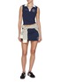 模特儿示范图 - 点击放大 - SPORTY & RICH - X Hotel du Cap-Eden-Roc Crest Contrast Collar Jersey Polo Vest