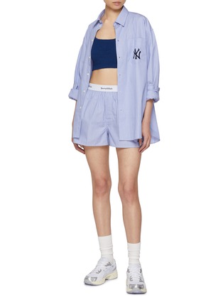 SPORTY & RICH | x The New York Yankees Oversized Cotton Shirt