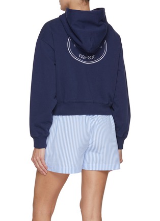 背面 - 点击放大 - SPORTY & RICH - X Hotel du Cap-Eden-Roc Crest Embroidered Cropped Cotton Zipped Hoodie