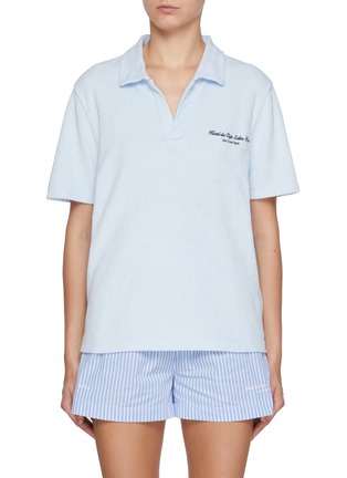 首图 - 点击放大 - SPORTY & RICH - X Hotel du Cap-Eden-Roc Script Cotton Terry Polo