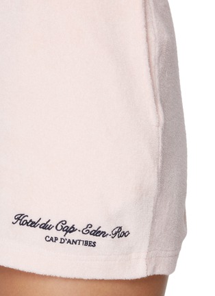  - SPORTY & RICH - X Hotel du Cap-Eden-Roc Script Elasticated Cotton Terry Shorts