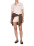 模特儿示范图 - 点击放大 - SPORTY & RICH - X Hotel du Cap-Eden-Roc Script Elasticated Cotton Terry Shorts