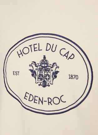  - SPORTY & RICH - X Hotel du Cap-Eden-Roc Crest Embroidered Cotton Fleece Sweater