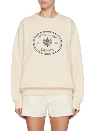 首图 - 点击放大 - SPORTY & RICH - X Hotel du Cap-Eden-Roc Crest Embroidered Cotton Fleece Sweater