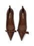 细节 - 点击放大 - PRADA - Runway Décolleté 55 Bow Leather Pumps