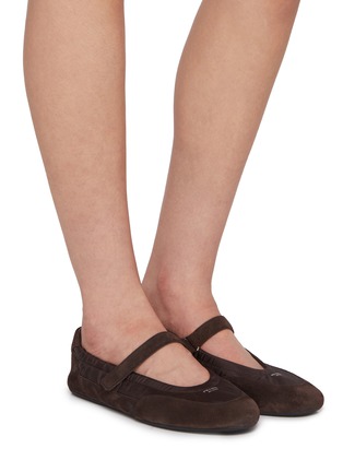 模特儿示范图 - 点击放大 - PRADA - 女款 COLLAPSE 玛丽珍运动鞋