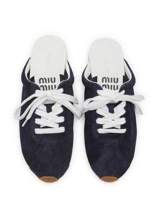 细节 - 点击放大 - MIU MIU - Plume Suede Mules