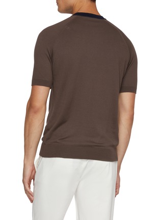 背面 - 点击放大 - EQUIL - Contrast Crewneck Cotton Knit T-shirt