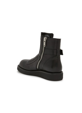  - ANN DEMEULEMEESTER - 搭扣饰皮革短靴