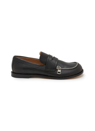 首图 - 点击放大 - JW ANDERSON - Biker Zip Trim Leather Moccasins