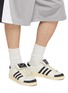 模特儿示范图 - 点击放大 - ADIDAS - x Willy Chavarria Jabbar Leather Low Top Men's Sneakers