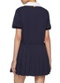 背面 - 点击放大 - SOUTHCAPE - Contrast Collar Pleated Dress