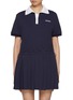 首图 - 点击放大 - SOUTHCAPE - Contrast Collar Pleated Dress