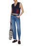 模特儿示范图 - 点击放大 - MOTHER - The Rambler Zip Ankle Frayed Dark Wash Jeans