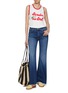模特儿示范图 - 点击放大 - MOTHER - Lil' Doozy Frayed Hem Flared Jeans