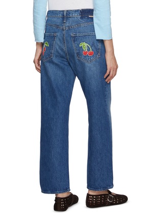 背面 - 点击放大 - MOTHER - The Dodger Ankle Cherry Embroidered Medium Wash Jeans