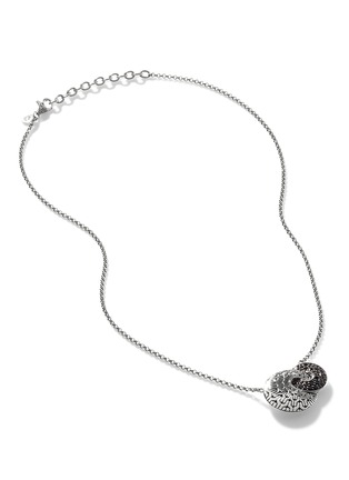 首图 - 点击放大 - JOHN HARDY - JH Essentials Sapphire Spinel Hammered Sterling Silver Mini Rolo Chain Necklace — Size 18-20