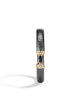 细节 - 点击放大 - JOHN HARDY - Dot 18K Gold Sterling Silver Black Rhodium Cuff — Size M