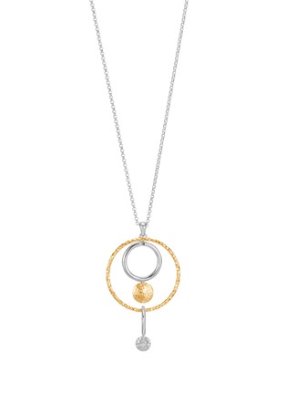 首图 - 点击放大 - JOHN HARDY - Dot Hammered 18K Gold Sterling Silver Long Drop Pendant Necklace — Size 34-36