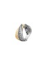 细节 - 点击放大 - JOHN HARDY - JH Essentials Diamond 18K Gold Sterling Silver Hammered Ring — Size 6