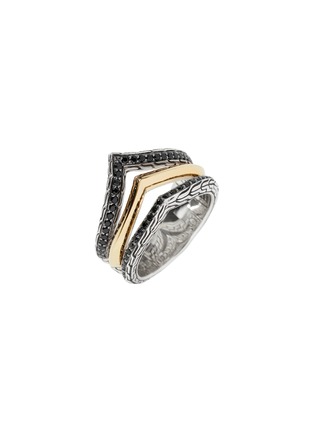 细节 - 点击放大 - JOHN HARDY - Classic Chain 18K Gold Sterling Silver Sapphire Spinel Ring — Size 6