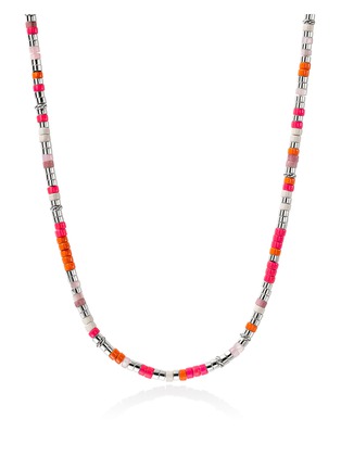 细节 - 点击放大 - JOHN HARDY - Heishi Mother of Pearl Rhodonite Sterling Silver Enamel Necklace — Size 18