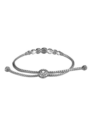 细节 - 点击放大 - JOHN HARDY - Dot Hammered Sterling Silver Sapphire Chain Pull Bracelet — Size M-L