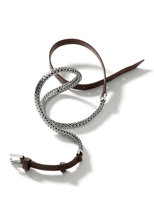 细节 - 点击放大 - JOHN HARDY - Icon Extension Sterling Silver Leather Bracelet — Size UM