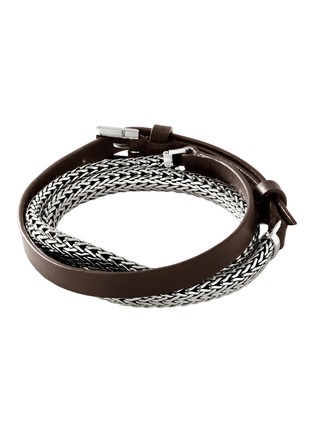 首图 - 点击放大 - JOHN HARDY - Icon Extension Sterling Silver Leather Bracelet — Size UM