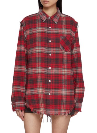 首图 - 点击放大 - R13 - Shredded Seam Cotton Shirt