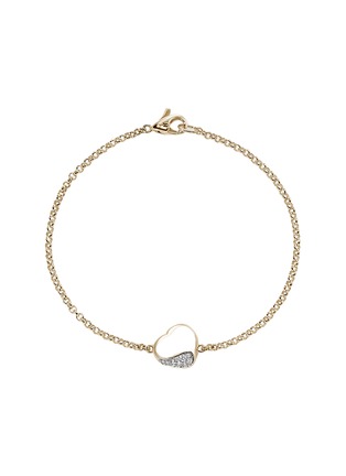首图 - 点击放大 - JOHN HARDY - Pebble Heart 14K Gold Diamond Bracelet — Size US