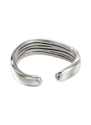 细节 - 点击放大 - JOHN HARDY - Surf Sterling Silver Diamond Hinged Cuff — Size M