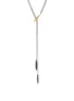 细节 - 点击放大 - JOHN HARDY - Classic Chain 18K Gold Sterling Silver Black Sapphire Spinel Spear Necklace — Size 25