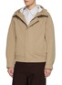 细节 - 点击放大 - YVES SALOMON - Rabbit Fur Coyote Trim Cotton Blend Blouson Jacket