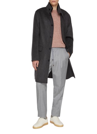 模特儿示范图 - 点击放大 - YVES SALOMON - Double Sided Wool Cashmere Coat