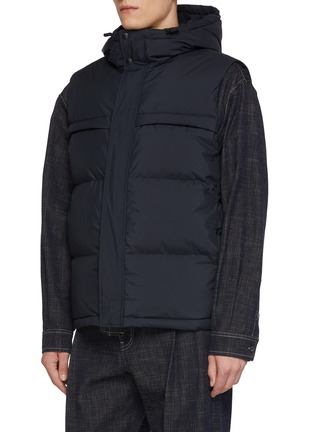 细节 - 点击放大 - YVES SALOMON - Fox Fur Trim Technical Down Waistcoat