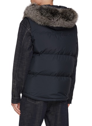 背面 - 点击放大 - YVES SALOMON - Fox Fur Trim Technical Down Waistcoat