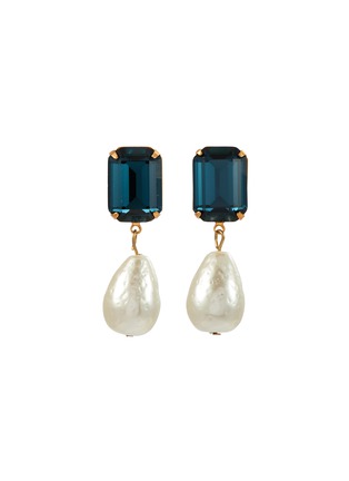 首图 - 点击放大 - JENNIFER BEHR - Liana 18K Gold Plated Brass Drop Earrings — Sapphire
