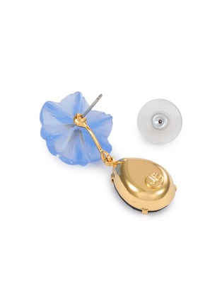 细节 - 点击放大 - JENNIFER BEHR - Juna 18K Gold Plated Brass Earrings — Blue Chalcedony