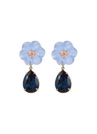 首图 - 点击放大 - JENNIFER BEHR - Juna 18K Gold Plated Brass Earrings — Blue Chalcedony