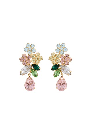 首图 - 点击放大 - JENNIFER BEHR - Bouquet 18k Gold Plated Brass Crystal Drop Earrings — Multi