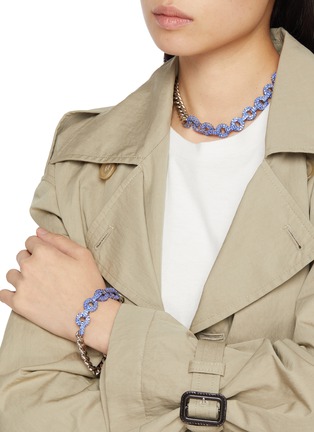 正面 -点击放大 - KITESY MARTIN STUDIO - Le Dani Necklace — Silvered/Blue