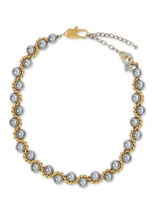 首图 - 点击放大 - KITESY MARTIN STUDIO - Le Serpent Hematite Pearl Brass Necklace — Golden/Silvered